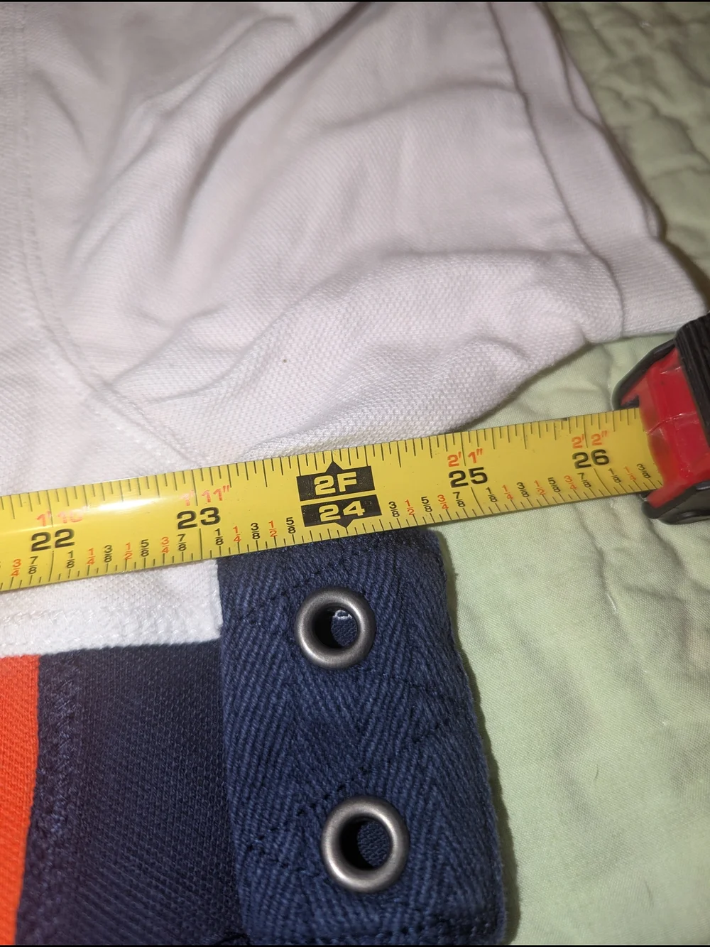 Ralph Lauren White Orange Navy Colorblock Polo